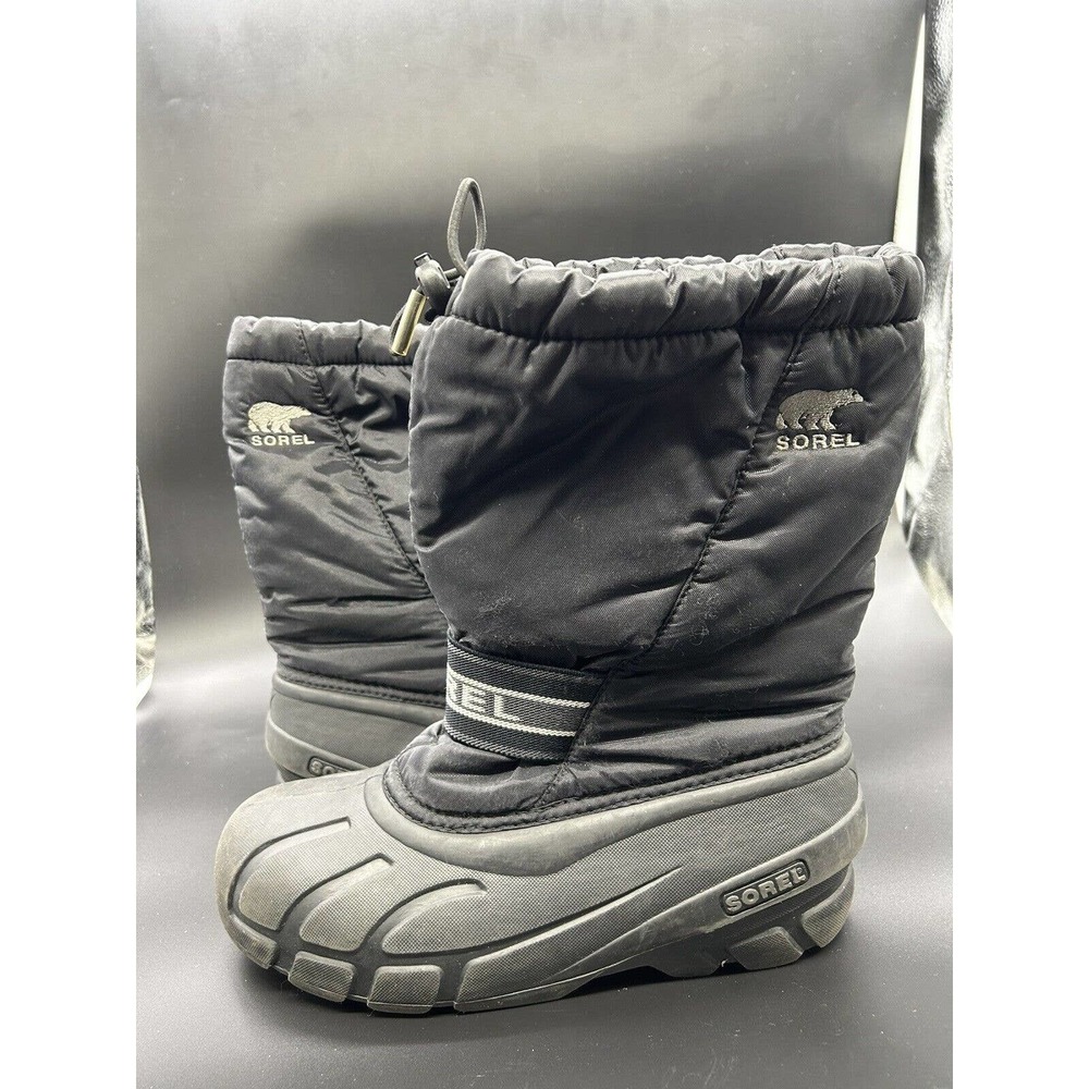 Sorel Cub Boots Men's Size 6 Womens 7.5 Warm Liner Black Rubber Winter Snow Boot